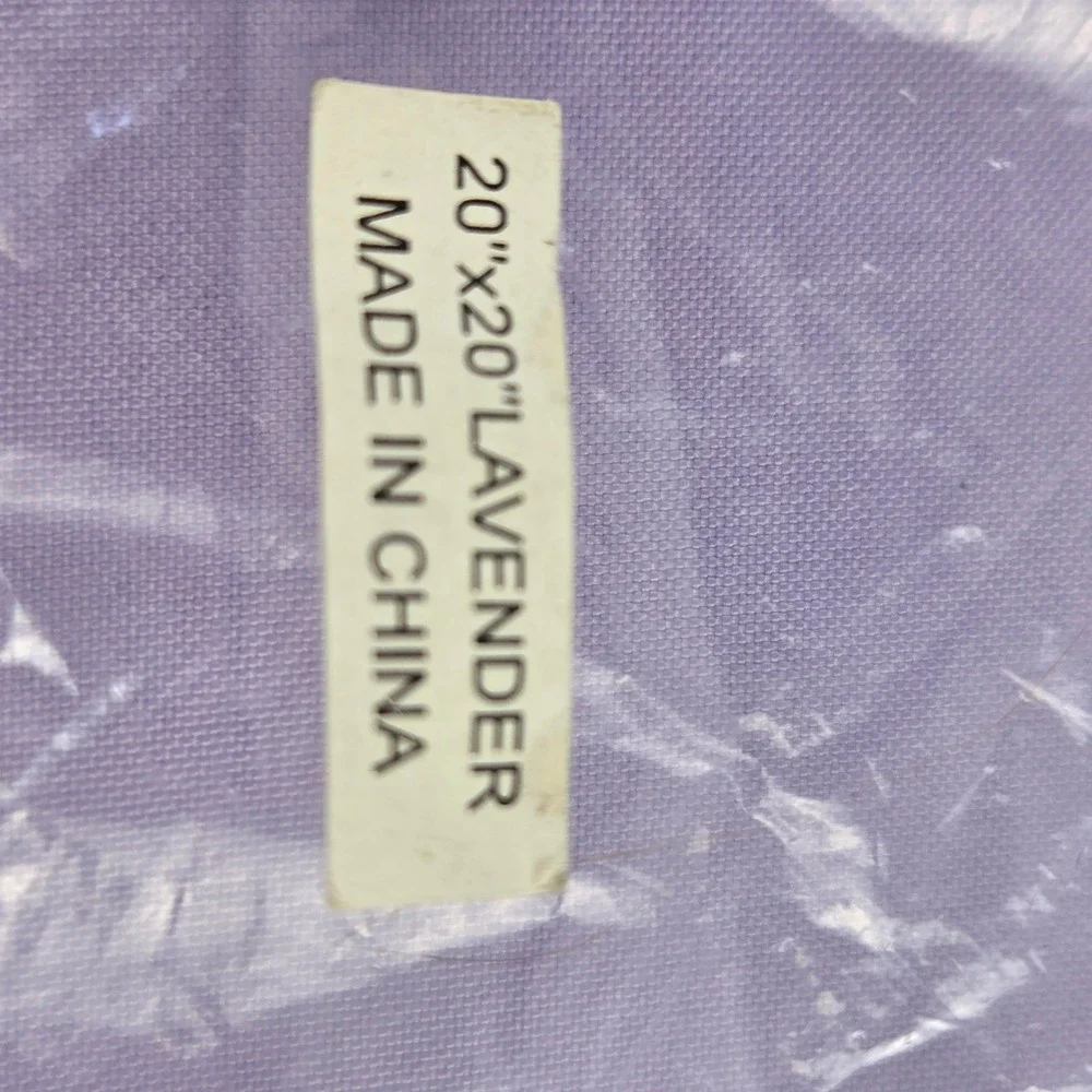 Set of 5 Lavender Cloth Napkins 20x20 Square Purple Table Linens